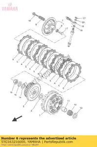 yamaha 5TG163210000 plate, friction - Bottom side