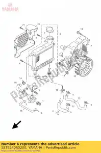 yamaha 5STE240A0200 conjunto de radiador - Lado inferior