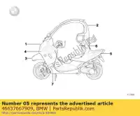 46637667909, BMW, os?ona tylna strona lewa gruntowana bmw c1 125 200 2000 2001 2002 2003 2004, Nowy