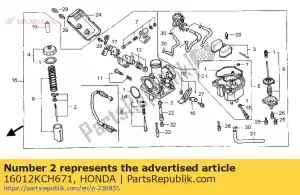 Honda 16012KCH671 jeu d'aiguilles, jet - La partie au fond