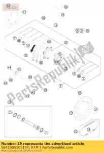 ktm 5841005105104 roda dentada traseira laranja 51-t - Lado inferior