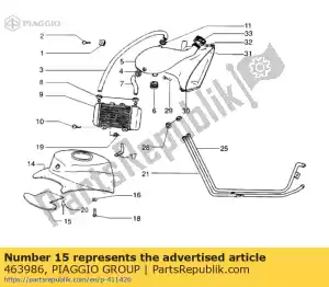 Piaggio Group 463986 guardia - Lado inferior