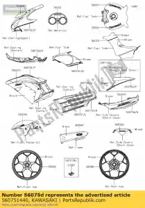 kawasaki 560751440 wzór, górny komin., prawy zx1400hgf - Dół