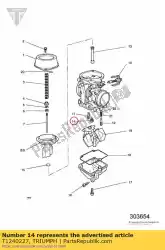 Aquí puede pedir chorro de Triumph , con el número de pieza T1240227: