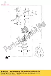 carburateur 1 van Yamaha, met onderdeel nummer 5WWE4G010300, bestel je hier online: