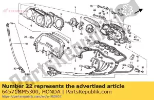 Honda 64571MM5300 almofada, medidor - Lado inferior