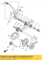 36X156410000, Yamaha, bieg, kopni?cie yamaha  tw 200 1989 2017 2018 2019 2020, Nowy