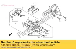 Aqui você pode pedir o suporte, freio rr em Honda , com o número da peça 43120MFND00: