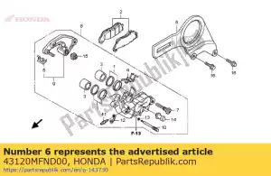 Honda 43120MFND00 suporte, freio rr - Lado inferior