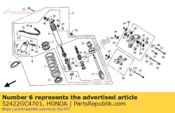 regelaar, veer van Honda, met onderdeel nummer 52422GC4701, bestel je hier online: