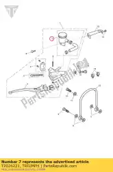 Here you can order the m/cyl, reservoir assy, front from Triumph, with part number T2026221: