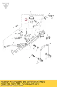 triumph T2026221 m/cyl, reservoir assy, front - Bottom side