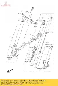 yamaha B67231020000 zespó? przedniego widelca (lewa) - Dół