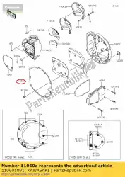 Here you can order the gasket,clutch cover ej650-a1 from Kawasaki, with part number 110601891: