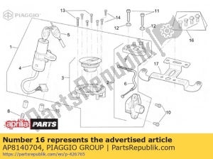 aprilia AP8140704 kit de tornillos - Lado inferior