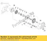 831920, Piaggio Group, o-ring aprilia gilera  gp mana na srv zapm55103, zd4m55104, zapm55104 zd4rc000, zd4rca00, zd4rc001, zd4rcc00 zd4rcb00, zd4rcc01, zd4rce00 800 850 2007 2008 2009 2010 2011 2012 2016 2017 2018 2019, New