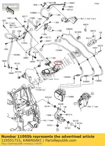 kawasaki 110551715 suporte, sob o garfo zg1400caf - Lado inferior