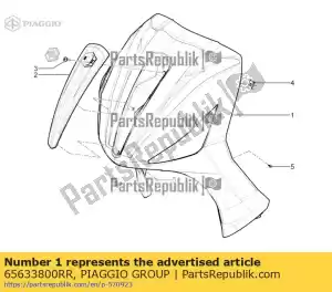 Piaggio Group 65633800RR front shield - Bottom side