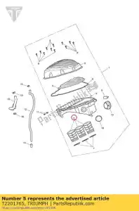 triumph T2201765 trumpet, intake - Bottom side