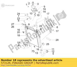 Aquí puede pedir enfriador de agua de Piaggio Group , con el número de pieza 57312R: