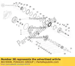 Qui puoi ordinare feder da Piaggio Group , con numero parte B019008: