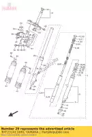 3HT231411000, Yamaha, resorte, horquilla delantera yamaha  sr 400 2014 2016 2017 2018, Nuevo