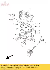 Yamaha 5DM835700000 snelheidsmeter assy - Onderkant