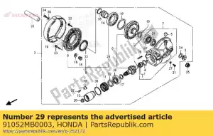 honda 91052MB0003 roulement, bille radiale, 57 / - La partie au fond