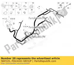 Aqui você pode pedir o mola do conector em Piaggio Group , com o número da peça 584520: