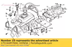 Aqui você pode pedir o placa, borracha em Honda , com o número da peça 17516HM7000: