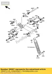 Qui puoi ordinare arm-susp, uni trak kmx125-a1 da Kawasaki , con numero parte 390071116: