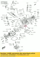 11008Y005, Kawasaki, cabeça-comp-cilindro kvf300ccf kawasaki  brute force kvf 300 2012 2013 2015 2016 2017 2018 2020 2021, Novo