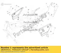 2B005431, Piaggio Group, carenado lateral izquierdo moto-guzzi zguldb00 zguldk00 zguldp00 zguldp00, zguldcb0 zguldu02 zguldub0 zgulhk01 zgulhua1 zgumab00 zgumaub0 750 850 2017 2018 2019 2020 2021 2022, Nuevo