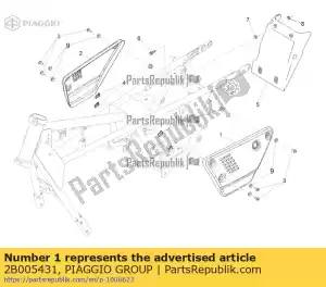 Piaggio Group 2B005431 carenado lateral izquierdo - Lado inferior