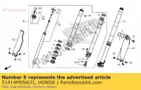 51414MENA31, Honda, cespuglio, guida honda crf 450 2009 2010 2011 2012 2013 2014 2015, Nuovo