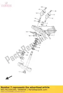 yamaha 901762200200 écrou, couronne - La partie au fond