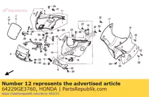 Honda 64229GE3760 film r zijkap inn - Onderkant