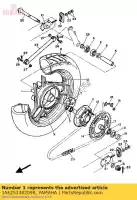 1AE253382098, Yamaha, gegoten wiel, achter yamaha fz 750, Nieuw