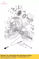 4KM251811000, Yamaha, Essieu, roue yamaha xj xt 350 900 1986 1987 1988 1991 1992 1995 1996 1997 1998 2000 2001 2002, Nouveau