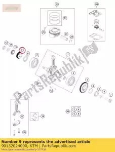 ktm 90132024000 primary gear 22t. - Bottom side