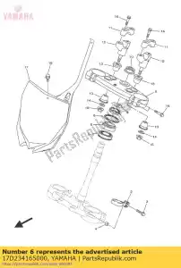 yamaha 17D234165000 capa, corrida de bola 2 - Lado inferior