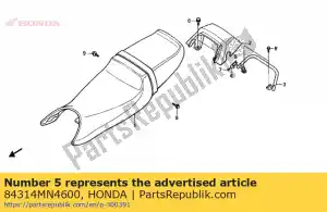 honda 84314MN4600 capa b, rr. pegada - Lado inferior