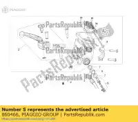 860466, Piaggio Group, Przewód przedniego hamulca aprilia  dorsoduro zd4sm000, zd4sma00, zd4smc00, zd4smc01 750 2008 2009 2010 2011 2015 2016, Nowy