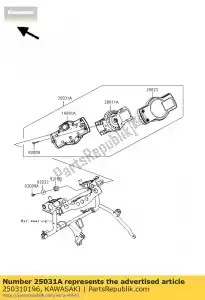 Kawasaki 250310196 meter-assy,tacho&lcd - Bottom side