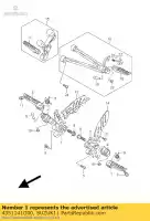 4351141G00, Suzuki, bracket,fr foot suzuki gsx r 1000 2005 2006, New