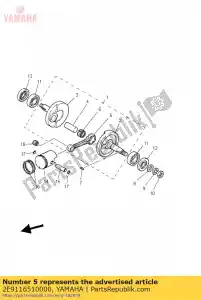 yamaha 2E9116510000 rod, connecting - Bottom side