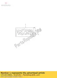 Here you can order the gasket,intake from Suzuki, with part number 1312019B01: