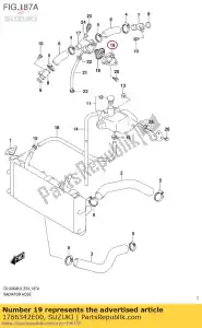 suzuki 1766342E00 tampa, termostato - Lado inferior