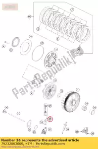 ktm 79232063000 clutch pipe - Bottom side