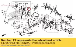 Qui puoi ordinare brkt r regolazione dello schermo da Honda , con numero parte 64705MKSE20: